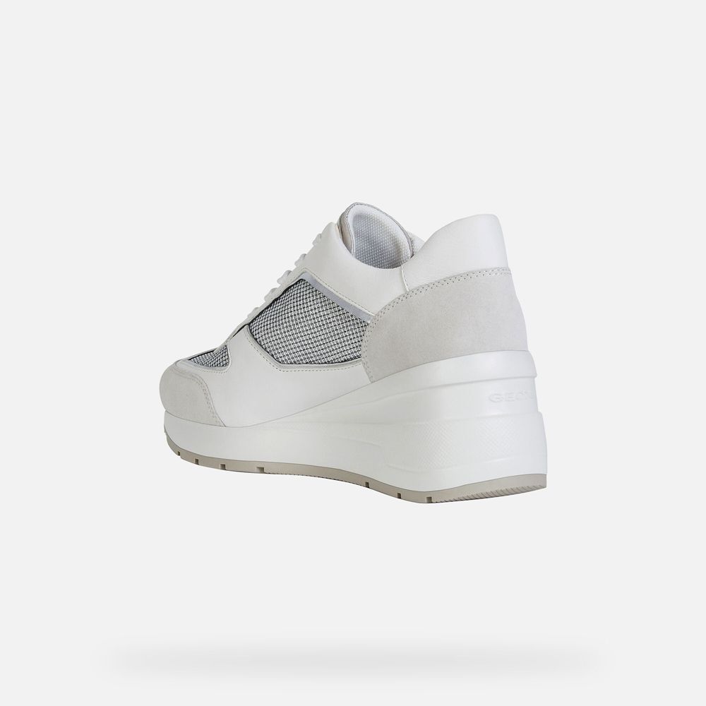 Geox Bayan Spor Ayakkabı Gri/Beyaz - Zosma - BYM-039168